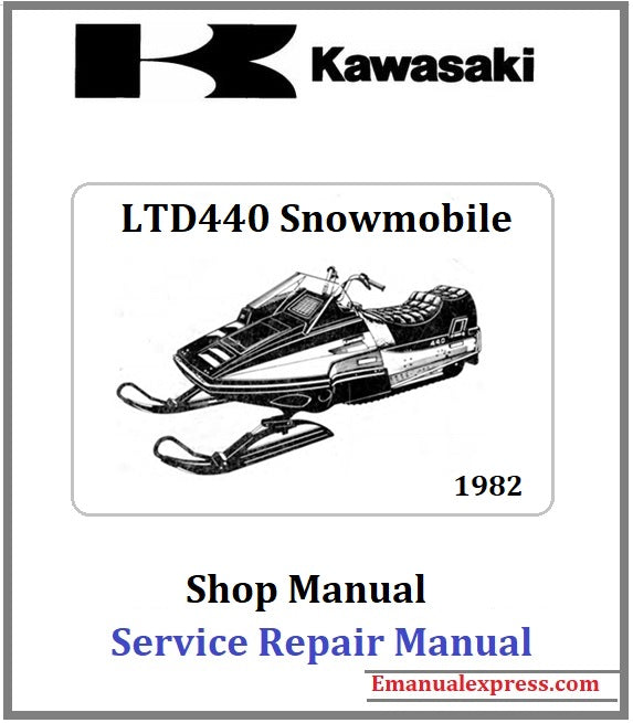 Download PDF - Kawasaki LTD440 Snowmobile Service Repair Manual 1982