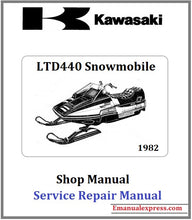Load image into Gallery viewer, Download PDF - Kawasaki LTD440 Snowmobile Service Repair Manual 1982