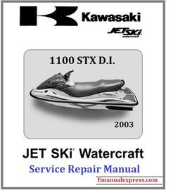 Download PDF - Kawasaki 1100 STX D.I. JET SKI Watercraft Service Repair Manual 2003