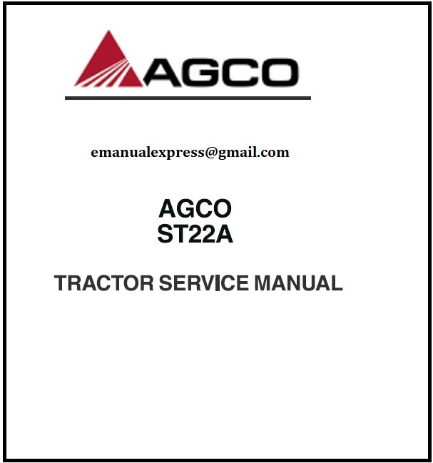 Download PDF - Agco ST22A Tractor Service Repair Manual