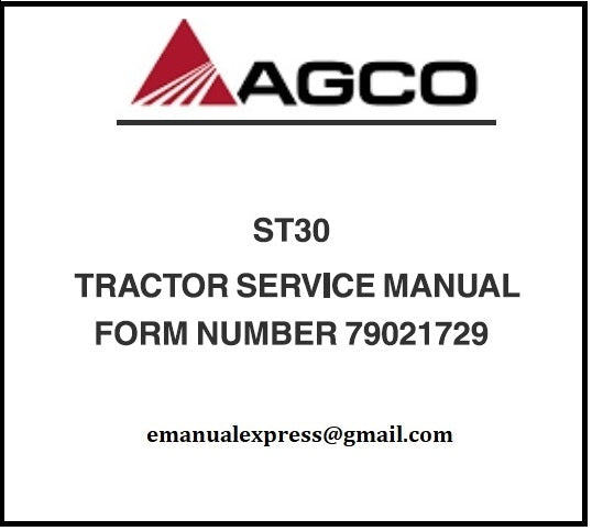 Download PDF - Agco ST30 Tractor Service Repair Manual