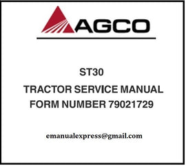 Download PDF - Agco ST30 Tractor Service Repair Manual