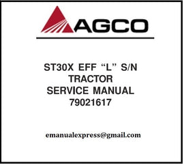 Download PDF - Agco ST30X Effective “L” S/N Tractor Service Repair Manual