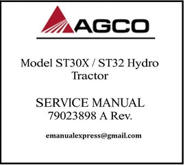 Download PDF - Agco ST30X / ST32 Hydro Tractor Service Repair Manual