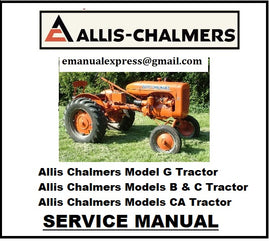 Download PDF - Allis Chalmers Models B / C / CA / G Tractor Service Repair Manual