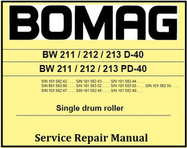 Download PDF - Bomag BW 211 212 213 D-40 PD-40 Single Drum Roller Service Repair Manual
