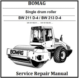 Download PDF - Bomag BW 211 D-4 / BW 213 D-4 Single Drum Roller Service Repair Manual