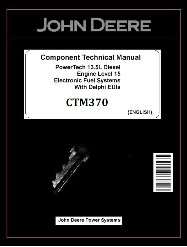CTM370 COMPONENT TECHNICAL MANUAL - JOHN DEERE POWERTECH 6135 DIESEL ENGINE LEVEL 15 ELECTRONIC FUEL SYSTEM DOWNLOAD PDF