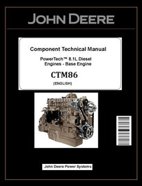 CTM86 COMPONENT TECHNICAL MANUAL - JOHN DEERE POWERTECH 6081 8.1L DIESEL ENGINES BASE ENGINE DOWNLOAD