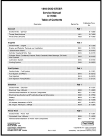 Download PDF - Case 1840 Skid Steer Loader Service Repair Manual (Pub. No. 8-11093)