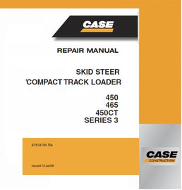 Download PDF - Case 450 465 Skid Steer Loader and 450CT Compact Track Loader Series 3 Service Repair Manual