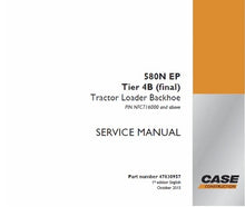 Load image into Gallery viewer, Download PDF - Case 580N EP Backhoe Tractor Loader Service Manual (47830957)