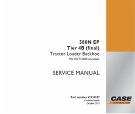Download PDF - Case 580N EP Backhoe Tractor Loader Service Manual (47830957)