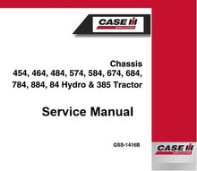 Load image into Gallery viewer, Download PDF - Case IH 454, 584, 674, 784, 884, 84 Hydro &amp; 385 Tractor Service Repair Manual