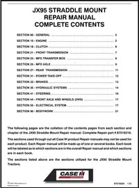 Download PDF - Case IH JX95 Straddle Mount Tractor Service Repair Manual