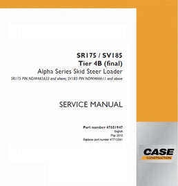 Download PDF - Case SR175, SV185 Skid Steer Loader Tier 4b (final) Service Repair Manual