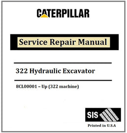 Download PDF - Caterpillar Cat 322 Hydraulic Excavator 8CL Service Repair Manual