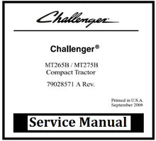 Load image into Gallery viewer, Download PDF - Challenger MT265B, MT275B Compact Tractor Service Repair Manual