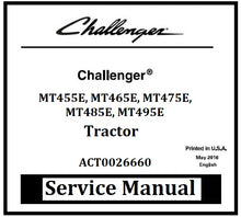 Load image into Gallery viewer, Download PDF - Challenger MT455E, MT465E, MT475E, MT485E, MT495E Tractor Service Repair Manual