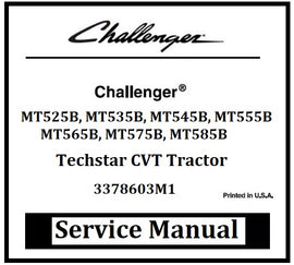 Download PDF - Challenger MT525B, MT545B, MT575B, MT585B Techstar CVT Tractor Service Repair Manual