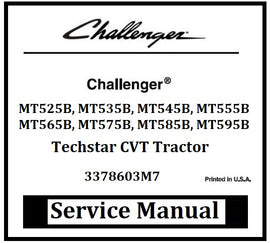 Download PDF - Challenger MT525B, MT555B, MT595B Tech star CVT Tractor Service Repair Manual