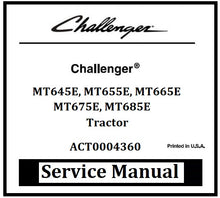 Load image into Gallery viewer, Download PDF - Challenger MT645E, MT655E, MT675E, MT685E Tractor Workshop Service Manual