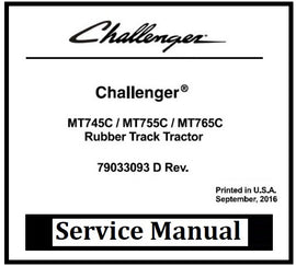 Download PDF - Challenger MT745C, MT755C, MT765C Rubber Track Tractor Service Repair Manual