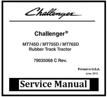 Load image into Gallery viewer, Download PDF - Challenger MT745D, MT755D, MT765D Rubber Track Tractor Service Repair Manual