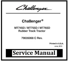 Download PDF - Challenger MT745D, MT755D, MT765D Rubber Track Tractor Service Repair Manual