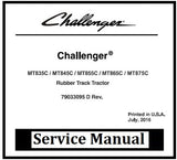 Download PDF - Challenger MT835C, MT845C, MT865C, MT875C Rubber Track Tractor Service Repair Manual
