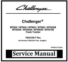 Load image into Gallery viewer, Download PDF - Challenger MT835, MT845, MT855B, MT875B Track Tractor Service Repair Manual