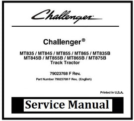 Download PDF - Challenger MT835, MT845, MT855B, MT875B Track Tractor Service Repair Manual