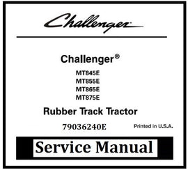 Download PDF - Challenger MT845E, MT855E, MT865E, MT875E Rubber Track Tractor Workshop Service Manual