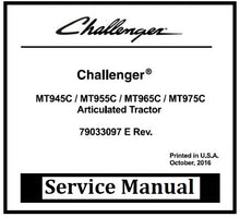 Load image into Gallery viewer, Download PDF - Challenger MT945C, MT955C, MT965C, MT975C Articulated Tractor Service Repair Manual