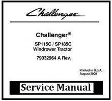 Load image into Gallery viewer, Download PDF - Challenger SP115C, SP185C Windrower Tractor Service Repair Manual