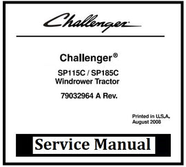 Download PDF - Challenger SP115C, SP185C Windrower Tractor Service Repair Manual