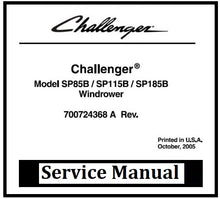 Load image into Gallery viewer, Download PDF - Challenger SP85B, SP115B, SP185B Windrower Service Repair Manual