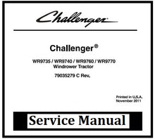 Load image into Gallery viewer, Download PDF - Challenger WR9735, WR9740, WR9760, WR9770 Windrower Tractor Service Repair Manual
