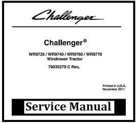 Download PDF - Challenger WR9735, WR9740, WR9760, WR9770 Windrower Tractor Service Repair Manual