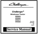 Download PDF - Challenger WR9950, WR9960, WR9970, WR9980 Windrower Tractor Service Repair Manual