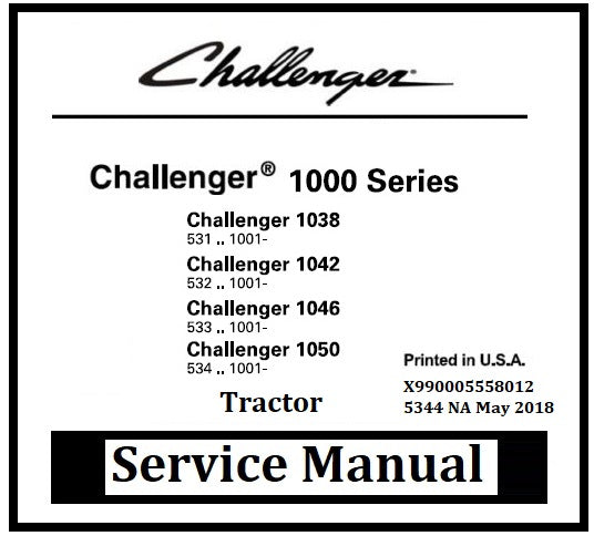 Download PDF - Challenger 1038, 1042, 1046, 1050 Tractor Workshop Service Manual
