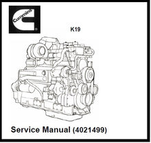 Load image into Gallery viewer, Download PDF - Cummins K19 Diesel Engine Service Repair Manual