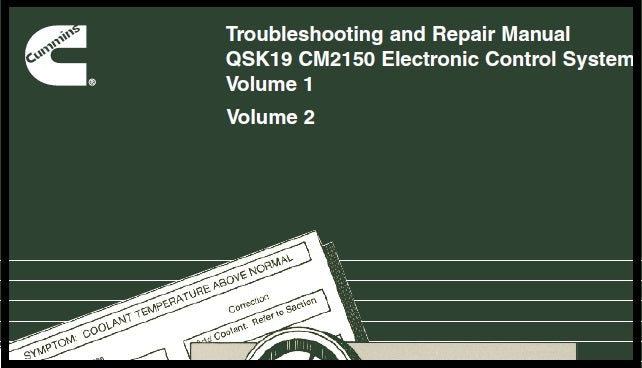 Download PDF - Cummins QSK19 CM2150 Electronic Control System Troubleshooting and Repair Manual