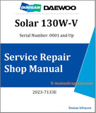 Download PDF - Daewoo Doosan Solar 130W-V Excavator Service Repair Shop Manual