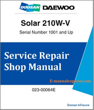 Load image into Gallery viewer, Download PDF - Daewoo Doosan Solar 210W-V Wheel Excavator Service Repair Shop Manual