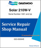 Download PDF - Daewoo Doosan Solar 210W-V Wheel Excavator Service Repair Shop Manual