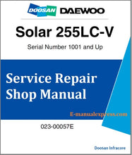 Load image into Gallery viewer, Download PDF - Daewoo Doosan Solar 225LC-V Excavator Service Repair Shop Manual