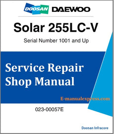 Download PDF - Daewoo Doosan Solar 225LC-V Excavator Service Repair Shop Manual