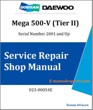 Load image into Gallery viewer, Download PDF - Doosan Mega 500-V (Tier II) Wheel Loader Service Repair Shop Manual