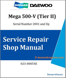 Download PDF - Doosan Mega 500-V (Tier II) Wheel Loader Service Repair Shop Manual